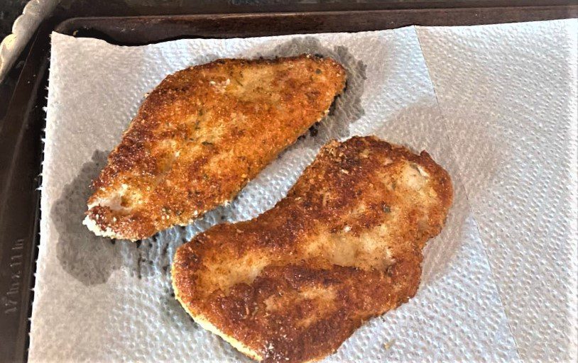 Cotolette di pollo e fettuccine
